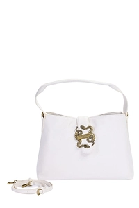 Just Cavalli Logo Engraved Trapeze Bag