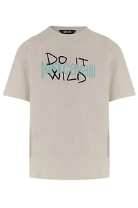 Just Cavalli Logo Printed Crewneck T-Shirt