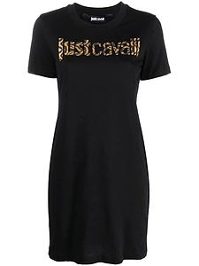 Just Cavalli Logo Printed Mini Dress