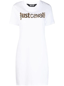 Just Cavalli Logo Printed Mini Dress