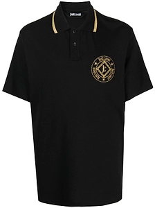 Just Cavalli Logo Trim Polo Shirt