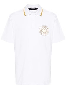 Just Cavalli Logo Trim Polo Shirt