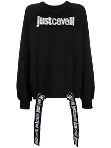 Just Cavalli Logo Strap Crewneck Sweatshirt