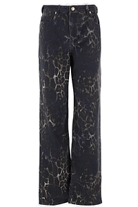 Printed Wide-Leg Jeans