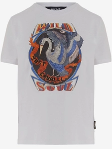 Just Cavalli Rhinestone Graphic T-Shirt