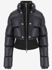 Just Cavalli Quilted Cropped Down Jacket