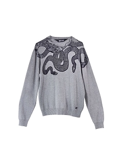 Just Cavalli Serpenti Graphic Knitted Sweater