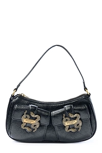 Just Cavalli Snake Buckle Zipped Shoulder Bag