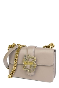 Just Cavalli Snake-Buckle Chain Strap Shoulder Bag