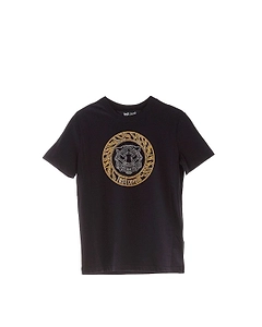 Just Cavalli Tiger Logo Crystal T-Shirt