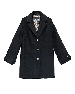 Just Cavalli Textured Single-Breasted Coat