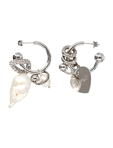Justine Clenquet Agyness Charm Hoop Earrings