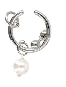 Betsy Pearl Hoop Earrings