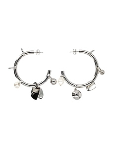 Justine Clenquet Britt Charm Hoop Earrings