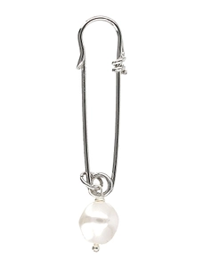 Justine Clenquet Chelsea Pearl Safety Pin Earrings