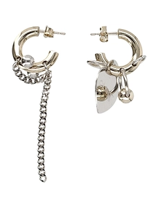 Nick Charm Hoop Earrings