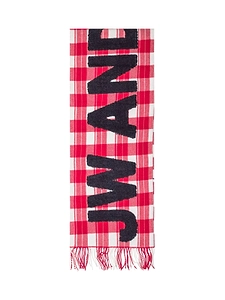 Jw Anderson Logo Detailed Fringed Scarf
