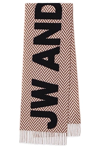 Jw Anderson Logo Detailed Fringed Scarf