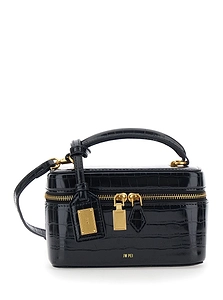 Cleo Croc-Embossed Shoulder Bag