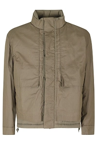 K-Way Waxed Stand-Collar Jacket