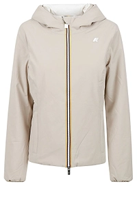 K-Way Logo Patch Hooded Reversible Jacket