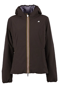 K-Way Logo Patch Hooded Reversible Jacket