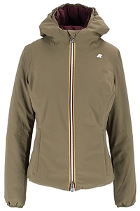K-Way Logo Patch Hooded Reversible Jacket