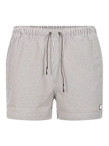 K-Way Logo Patch Striped Swim Shorts
