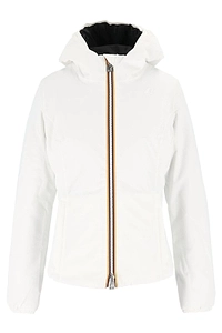 K-Way Logo Patch Hooded Reversible Jacket