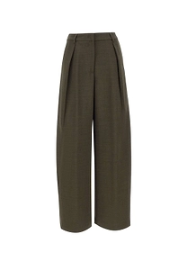 Pleated Wide-Leg Pants