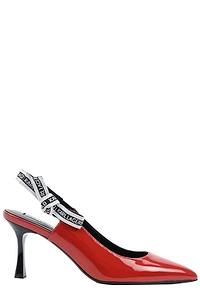 Karl Lagerfeld Sienna Ribbon Slingback Heeled Pumps