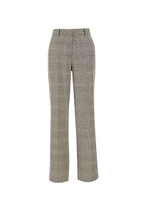 Prince Of Wales Straight-Leg Pants
