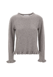Kaos Ruffled Hem Knitted Sweater