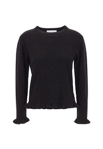 Kaos Ruffled Hem Knitted Sweater