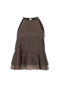 Kaos Ruffled Sleeveless Top