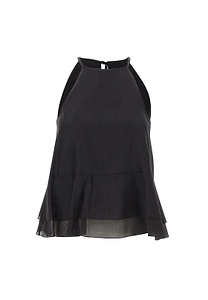 Kaos Ruffled Sleeveless Top