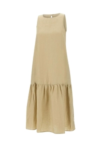 Kaos Sleeveless Flounced Hem Dress