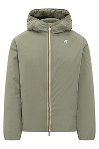 K-Way Plain Zip-Up Hooded Jacket