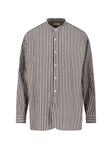 Kaptain Sunshine Striped Band-Collar Shirt