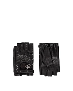 Karl Lagerfeld Autograph Studded Fingerless Gloves