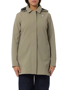 K-Way Slit-Detailed Hooded Coat