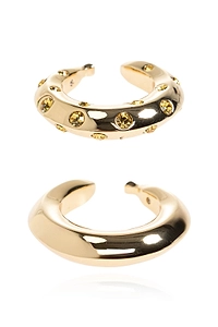 Banana Motif Pavé Ring Set