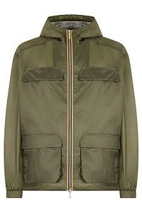 K-Way Zip-Front Hooded Jacket