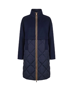 K-Way Zip-Up Quilted Parka Coat