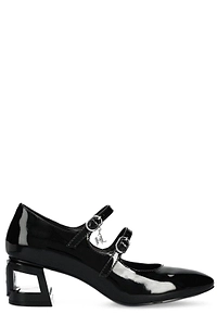 Karl Lagerfeld Double Strap Mary Jane Heeled Pumps