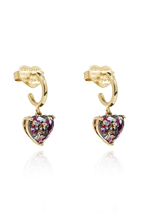 My Love Glitter Heart Earrings