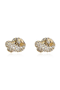 Pave Knot Stud Earrings