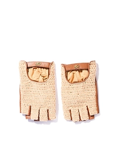 Karl Lagerfeld K/Crochet Fingerless Gloves
