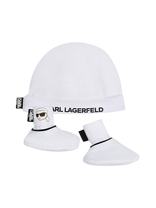 Karl Lagerfeld Kids Bonnet And Booties Set