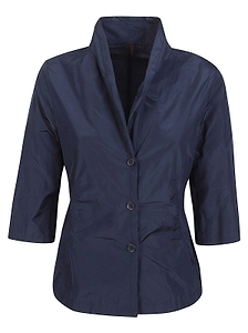 Katharina Hovman 3-Button Stand-Collar Top